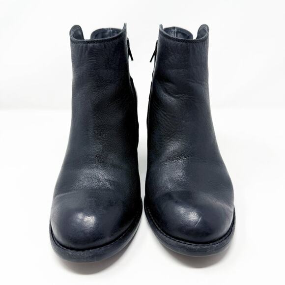 Paul Green Black Leather Ankle Booties Women's Sz 5.5UK Side Zip Made in Austria - Picture 2 of 9